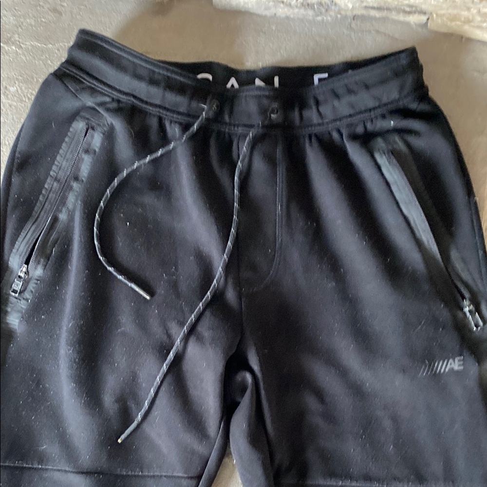 American Eagle Outfitters Black Sweatpants with Elastic Waistband and Drawstring